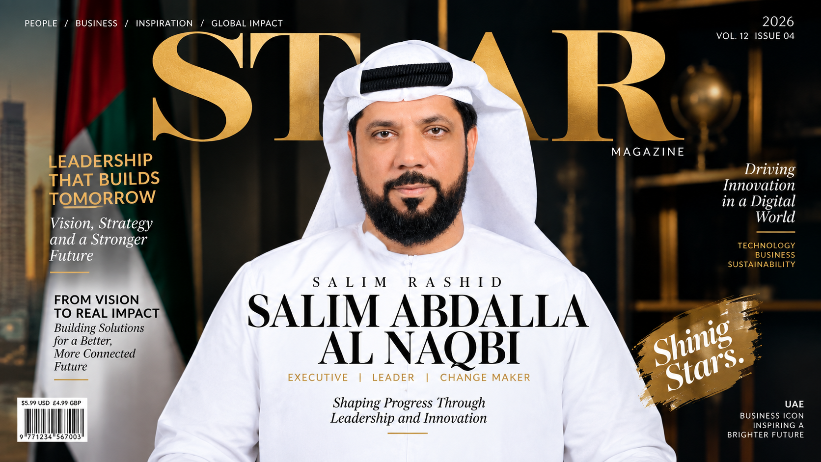 STAR Magazine | 2026 Salim Rashid Salim Abdalla Al Naqbi — Executive | Leader | Change Maker “Shinig Stars.”